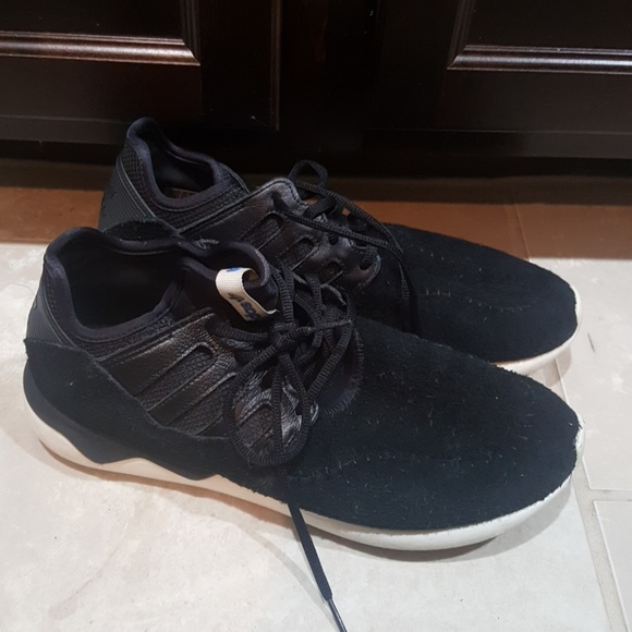 ADIDAS Tubular Black Suede Sneakers - Size 11 - Picture 1 of 5